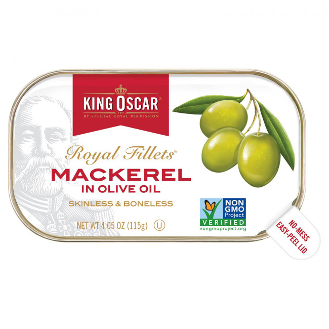 King Oscar, Royal Fillets, Mackerel In Olive Oil, 4.05 oz ( 115 g) King Oscar, Royal Fillets, Mackerel In Olive Oil, 4.05 oz ( 115 g)