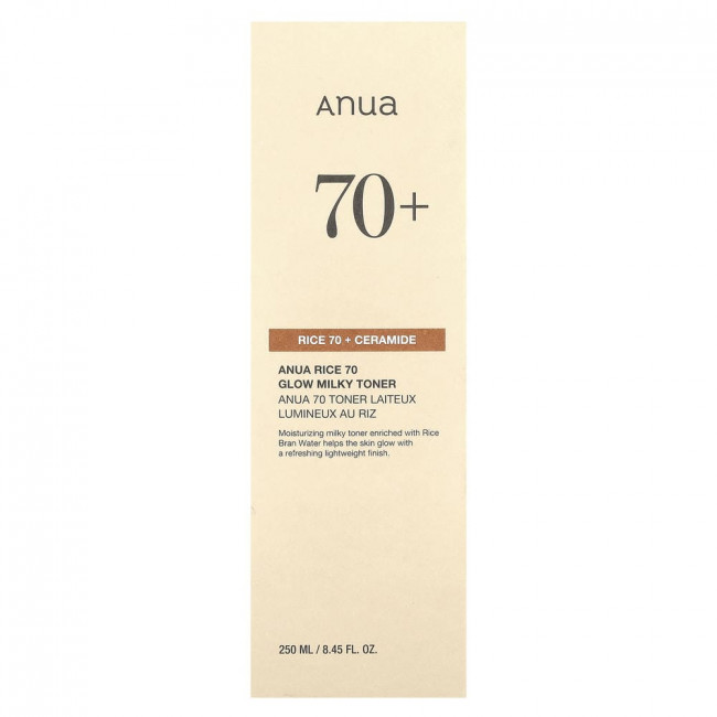 Тоник Anua, Rice 70 Glow Milky Toner, 8.45 fl oz (250 ml) Тоник Anua, Rice 70 Glow Milky Toner, 8.45 fl oz (250 ml)