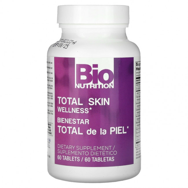 Bio Nutrition, Total Skin Wellness, 60 таблеток Bio Nutrition, Total Skin Wellness, 60 таблеток