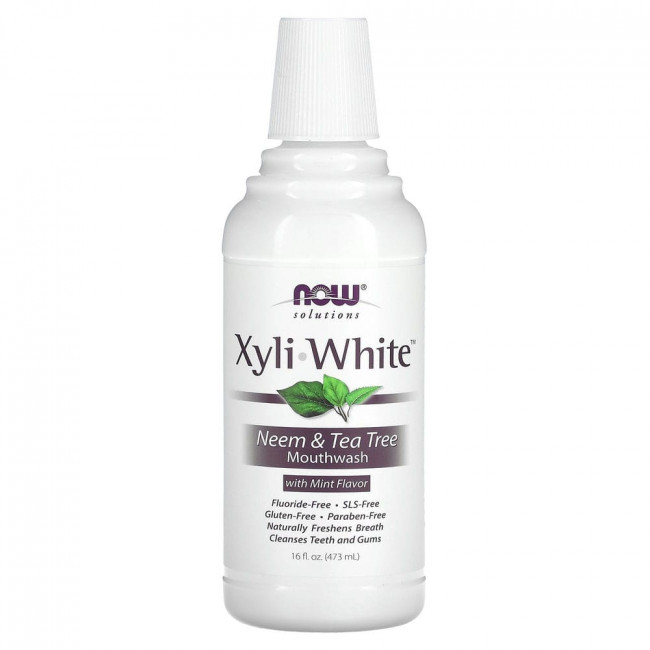NOW Foods, Xyliwhite Mouthwash, Neem & Tea Tree, 16oz NOW Foods, Xyliwhite Mouthwash, Neem & Tea Tree, 16oz