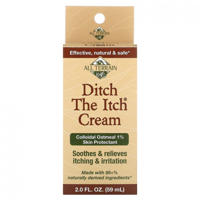 All Terrain, Ditch The Itch Cream, Colloidal Oatmeal 1% Skin Protectant, 2 fl oz (59 ml)