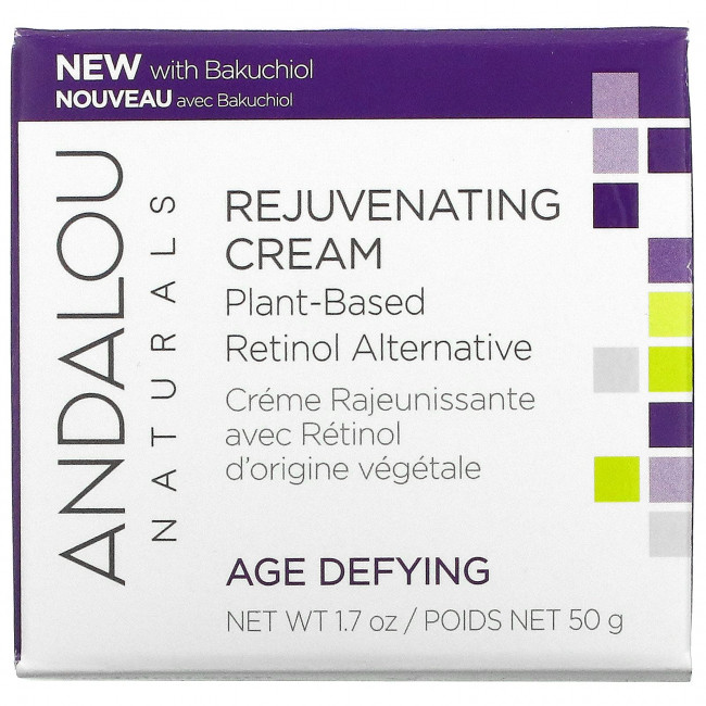 Andalou Naturals, омолаживающий крем, альтернатива ретинолу на растительной основе, антивозрастной, 50 г (1,7 унции) Andalou Naturals, омолаживающий крем, альтернатива ретинолу на растительной основе, антивозрастной, 50 г (1,7 унции)
