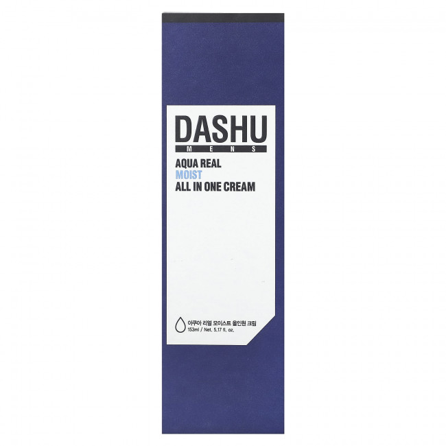 Dashu, Mens, увлажняющий крем Aqua Real All In One, 153 мл (5,17 жидк. Унции) Dashu, Mens, увлажняющий крем Aqua Real All In One, 153 мл (5,17 жидк. Унции)