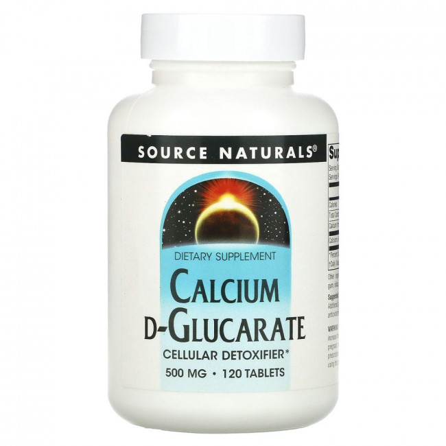 Source Naturals, D-глюкарат кальция, 500 мг, 120 таблеток Source Naturals, D-глюкарат кальция, 500 мг, 120 таблеток