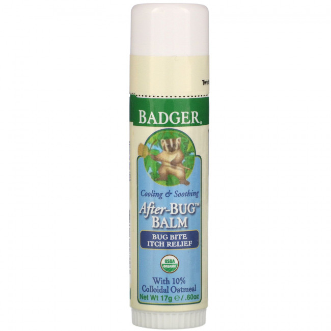 Badger Company, After-Bug, бальзам от укусов насекомых, 17 г (0,60 унции) Badger Company, After-Bug, бальзам от укусов насекомых, 17 г (0,60 унции)