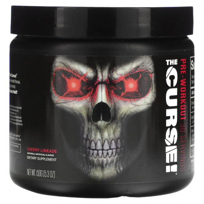 JNX Sports, The Curse, предтренировочный комплекс, вишневый лаймад, 150 г (5,3 унции) JNX Sports, The Curse, предтренировочный комплекс, вишневый лаймад, 150 г (5,3 унции)