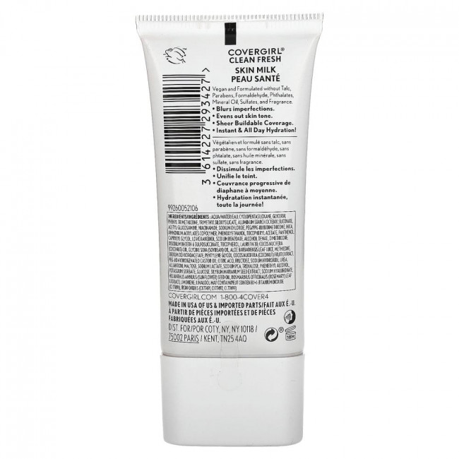 Covergirl, Clean Fresh, Skin Milk, питательный тональный крем, оттенок 580 загар, 30 мл (1 жидк. унция)