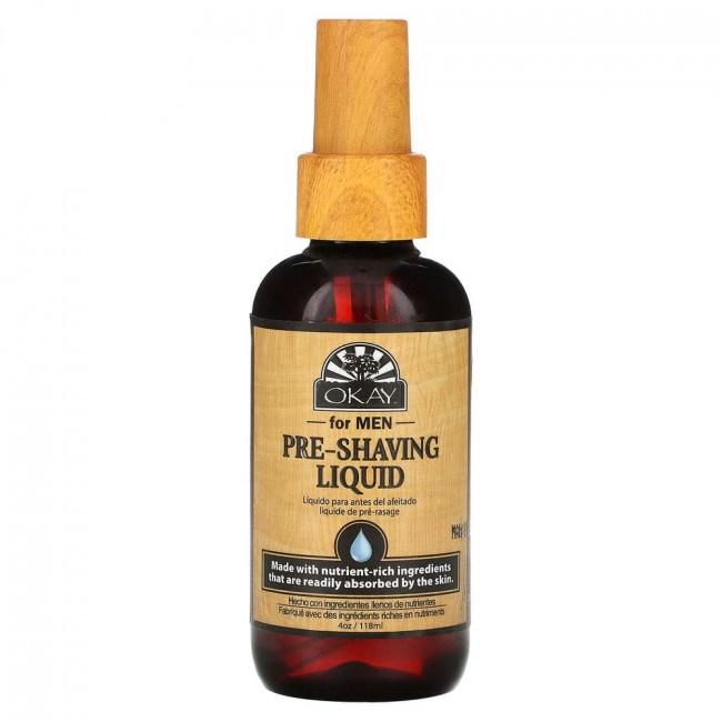 Okay Pure Naturals, Pre-Shaving Liquid, For Men, 4 oz (118 ml)