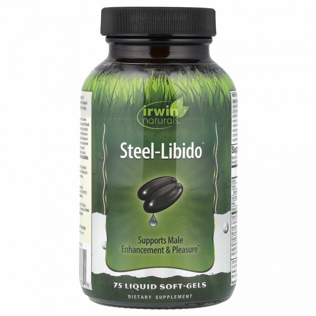 Irwin Naturals, Steel Libido, 75 мягких желатиновых капсул с жидкостью
