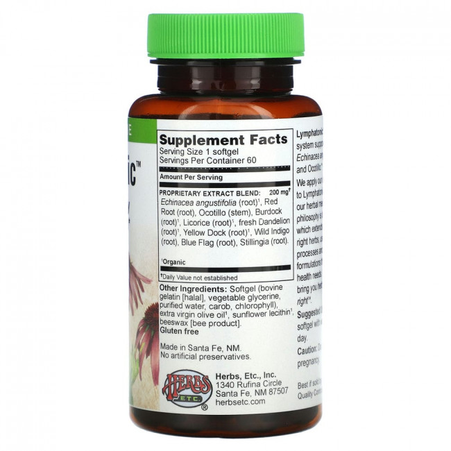 Herbs Etc., Lymphatonic, 60 Softgels