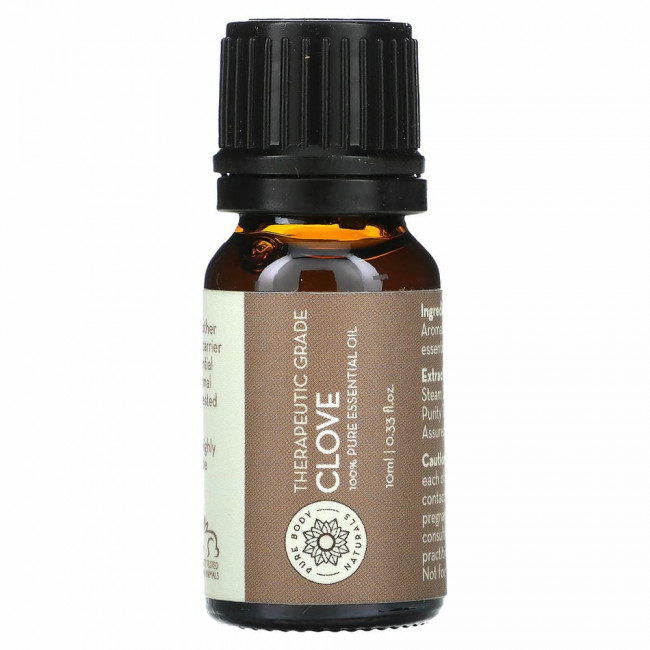 Pure Body Naturals, Эфирное масло, бутоны гвоздики, 10 мл (0,33 жидк. Унции) Pure Body Naturals, Эфирное масло, бутоны гвоздики, 10 мл (0,33 жидк. Унции)