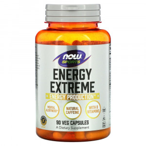 NOW Foods, Sports, Energy Extreme, препарат для поддержки физической и умственной активности, 90 растительных капсул NOW Foods, Sports, Energy Extreme, препарат для поддержки физической и умственной активности, 90 растительных капсул
