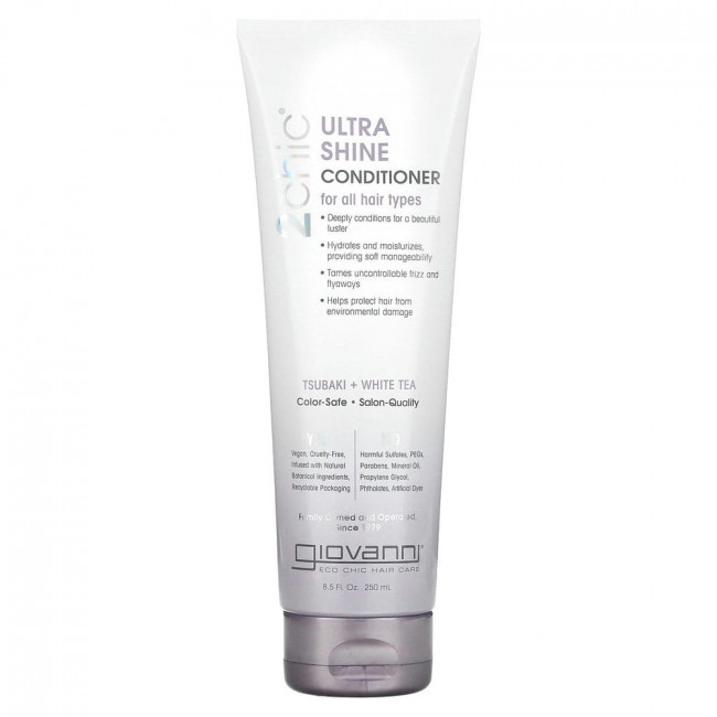 Giovanni, 2chic, Ultra Shine Conditioner, For All Hair Types, Tsubaki +White Tea, 8.5 fl oz (250 ml)