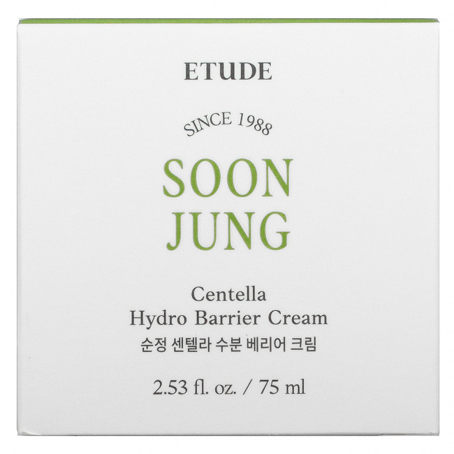 Etude, Soon Jung, гидробарьерный крем с центеллой, 75 мл (2,53 жидк. Унции)