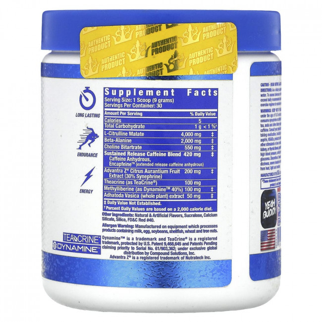 Ronnie Coleman, Signature Series, Yeah Buddy, Pre-Workout Energy Powder, Strawberry Lemonade , 9.5 oz (270 g)