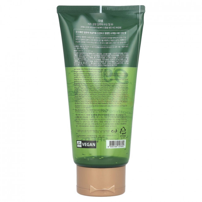 The Saem, Jeju Fresh Aloe, успокаивающий гель «99% алоэ вера», 300 мл (10,14 жидк. унций)