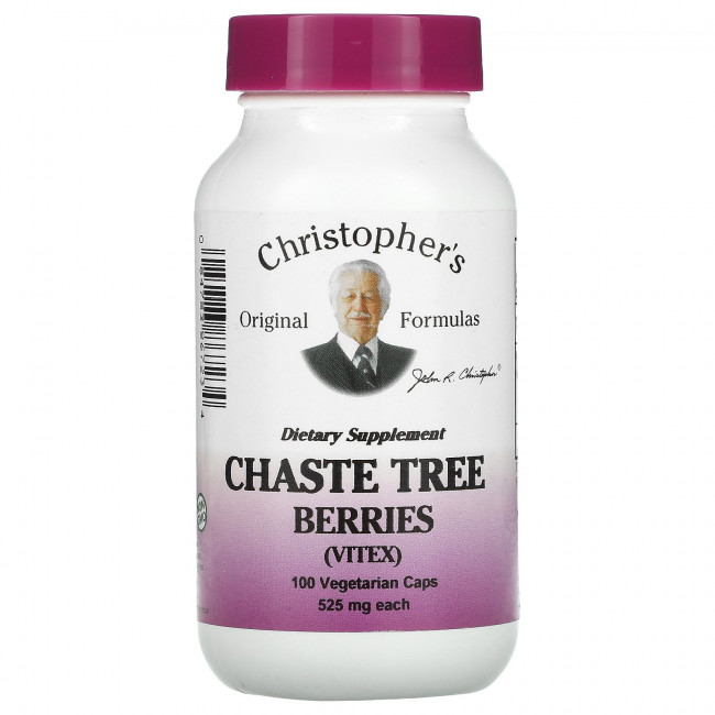 Christopher's Original Formulas, Витекс, 525 мг, 100 вегетарианских капсул Christopher's Original Formulas, Витекс, 525 мг, 100 вегетарианских капсул