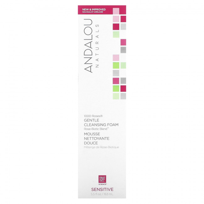 Andalou Naturals, 1000 Roses, нежная очищающая пенка, для чувствительной кожи, 163 мл (5,5 жидк. Унции) Andalou Naturals, 1000 Roses, нежная очищающая пенка, для чувствительной кожи, 163 мл (5,5 жидк. Унции)