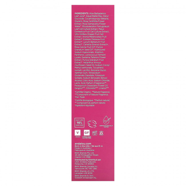 Andalou Naturals, 1000 Roses, нежная очищающая пенка, для чувствительной кожи, 163 мл (5,5 жидк. Унции) Andalou Naturals, 1000 Roses, нежная очищающая пенка, для чувствительной кожи, 163 мл (5,5 жидк. Унции)