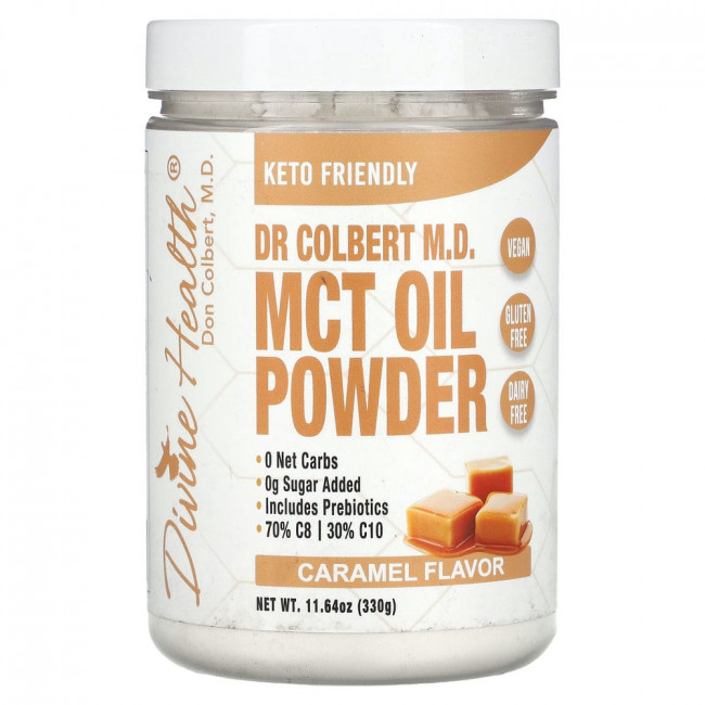 Divine Health, Dr. Colbert M.D., MCT Oil Powder, Caramel, 11.64 oz (330 g)