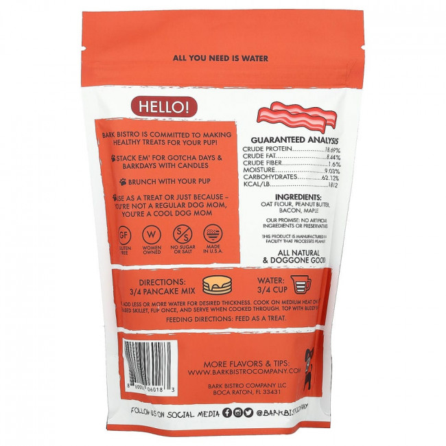 Bark Bistro, Worlds First Pooch Pancakes, Beggin Bacon, 14 oz (396 g)