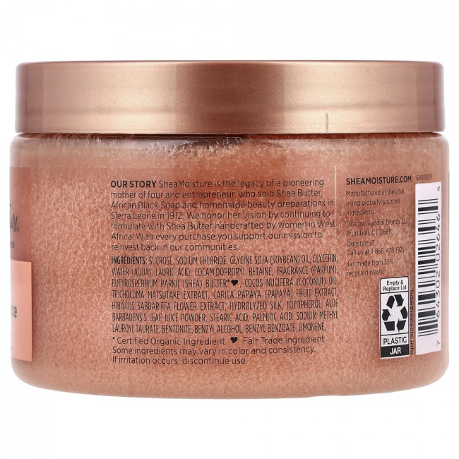SheaMoisture, Glowing Radiance Shea Sugar Scrub, Coconut & Hibiscus, 12 oz (340 g) SheaMoisture, Glowing Radiance Shea Sugar Scrub, Coconut & Hibiscus, 12 oz (340 g)