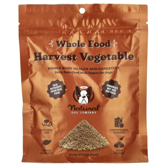 Natural Dog Company, Овощи из цельных продуктов, для собак, 234 г (8,2 унции) Natural Dog Company, Овощи из цельных продуктов, для собак, 234 г (8,2 унции)