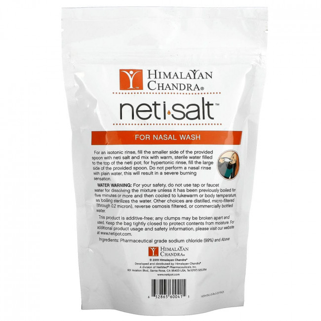 Himalayan Institute, Neti Salt, соль для промывания носа, 680,3 г (1,5 фунта)