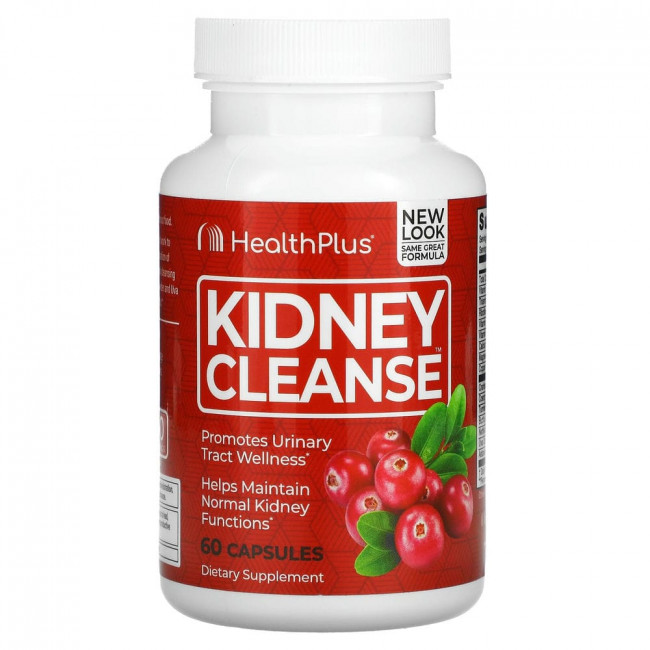 Health Plus, Kidney Cleanse, очищение почек, 60 капсул