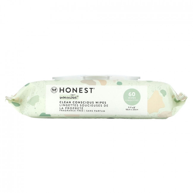 The Honest Company, Салфетки Sensitive Clean Conscious, без отдушек, 60 салфеток