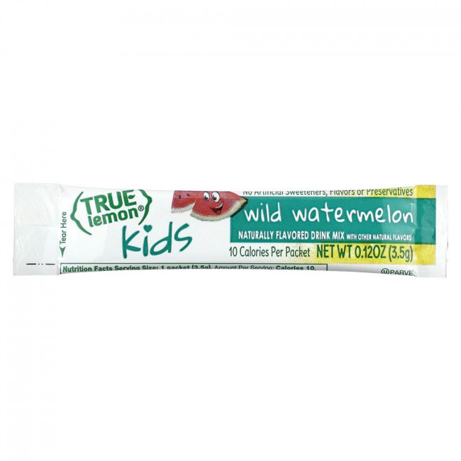 True Citrus, Kids, настоящий лимон, дикий арбуз, 10 пакетиков по 3,5 г (0,12 унции)