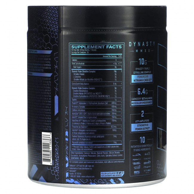Cellucor, C4 Dynasty, Limited Edition MMXX, Icy Blue Razz, 570 г (1,26 фунта) Cellucor, C4 Dynasty, Limited Edition MMXX, Icy Blue Razz, 570 г (1,26 фунта)