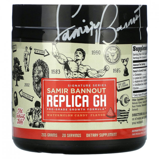 Old School Labs, Samir Bannout, Replica GH, Watermelon Candy, 9.34 oz, (265 g)