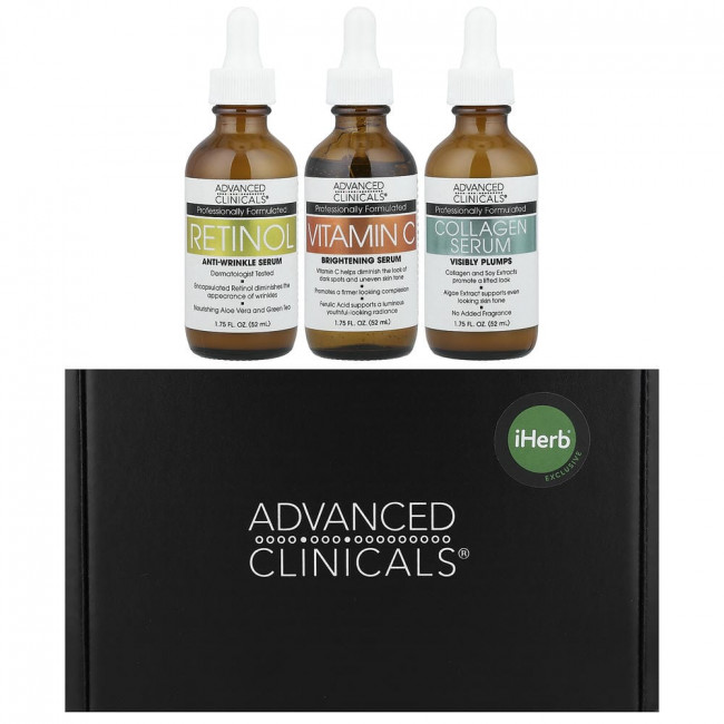 Advanced Clinicals, набор из трех активных сывороток Active Serum Trio Set.
