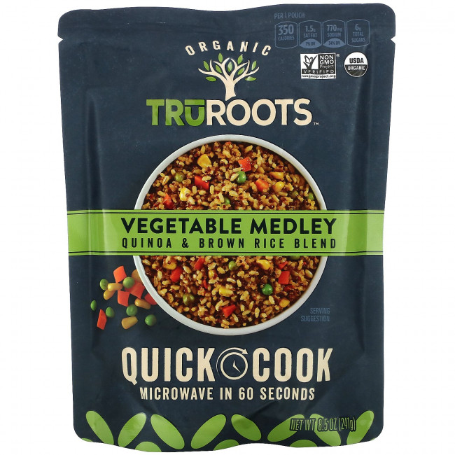 TruRoots, Organic, Vegetable Medley, Quinoa & Brown Rice Blend, 8.5 oz (241 g) TruRoots, Organic, Vegetable Medley, Quinoa & Brown Rice Blend, 8.5 oz (241 g)