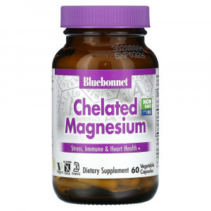 Bluebonnet Nutrition, Хелатный магний, 60 растительных капсул Bluebonnet Nutrition, Хелатный магний, 60 растительных капсул