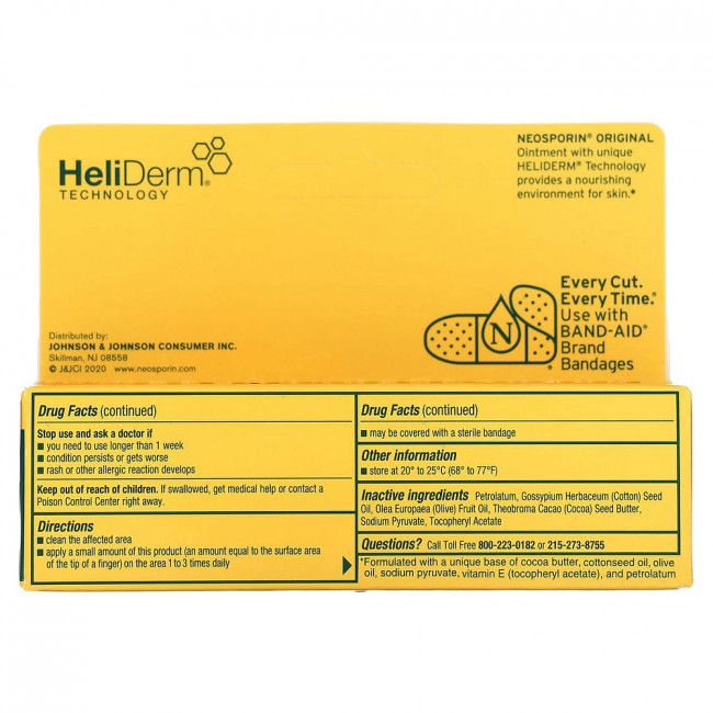 Neosporin, оригинальная мазь с антибиотиком тройного действия, 28,3 г (1 унция)