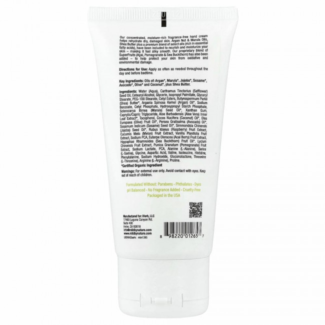 Mild By Nature, крем для рук с аргановым маслом, маруловым маслом и маслом ши, без запаха, 71 г (2,5 унции) Mild By Nature, крем для рук с аргановым маслом, маруловым маслом и маслом ши, без запаха, 71 г (2,5 унции)