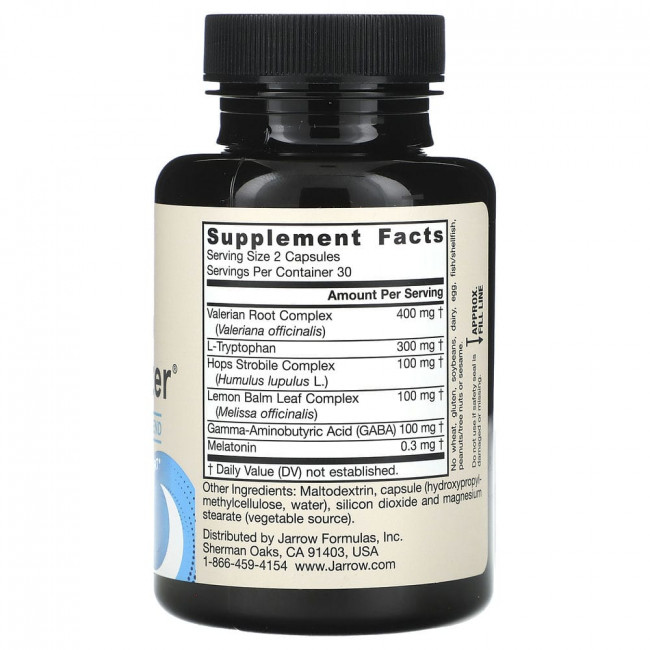 Jarrow Formulas, Sleep Optimizer, добавка для нормализации сна, 60 растительных капсул
