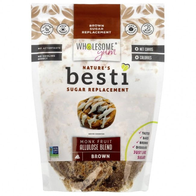 Wholesome Yum, Besti, заменитель коричневого сахара, смесь аллулозы из плодов архата, 340 г (12 унций)