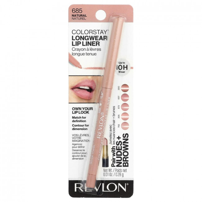 Карандаш для губ Revlon Colorstay™ Longwear Lip Liner, 685 Natural, 0,01 унции (0,28 г)