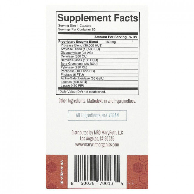 MaryRuth's, Gluten Digestive Enzymes, 60 Capsules