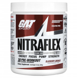 GAT, Sport, NITRAFLEX, ежевичный лимонад, 294 г (10,4 унции) GAT, Sport, NITRAFLEX, ежевичный лимонад, 294 г (10,4 унции)
