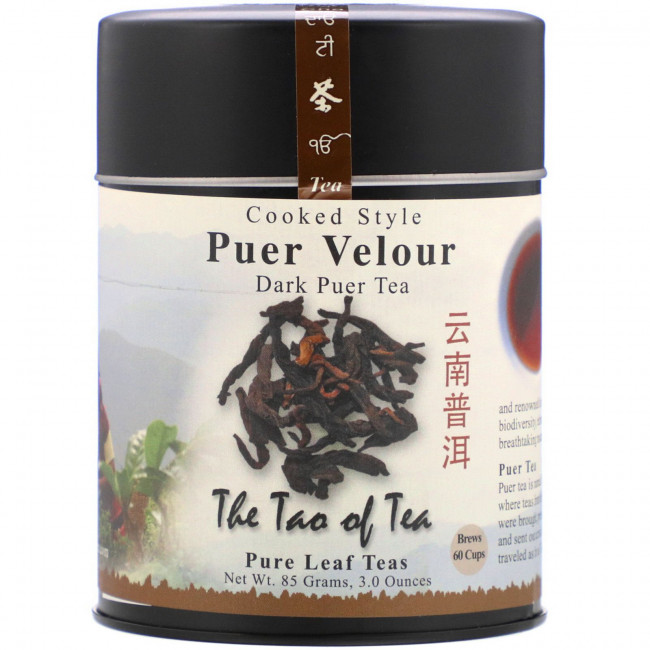 The Tao of Tea, Cooked Style Puer Velour, Темный чай пуэр, 3 унции (85 г) The Tao of Tea, Cooked Style Puer Velour, Темный чай пуэр, 3 унции (85 г)