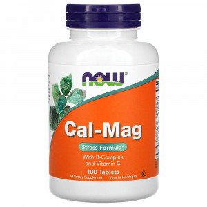 NOW Foods, Cal-Mag, Stress Formula, для снятия стресса, 100 таблеток NOW Foods, Cal-Mag, Stress Formula, для снятия стресса, 100 таблеток