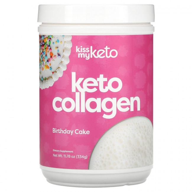 Kiss My Keto, Keto Collagen, праздничный торт, 334 г (11,78 унции) Kiss My Keto, Keto Collagen, праздничный торт, 334 г (11,78 унции)