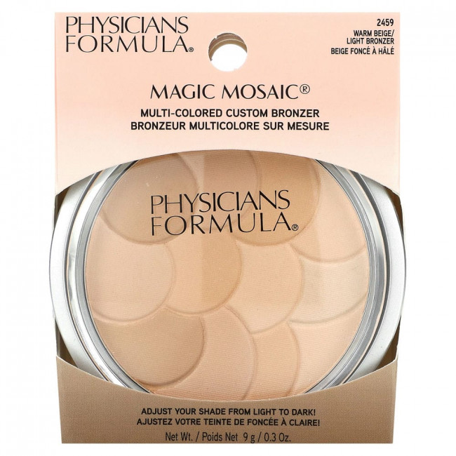Physicians Formula, Magic Mosaic, Multi-Colored Custom Bronzer, 2459 Warm Beige, 0.3 oz (9 g)