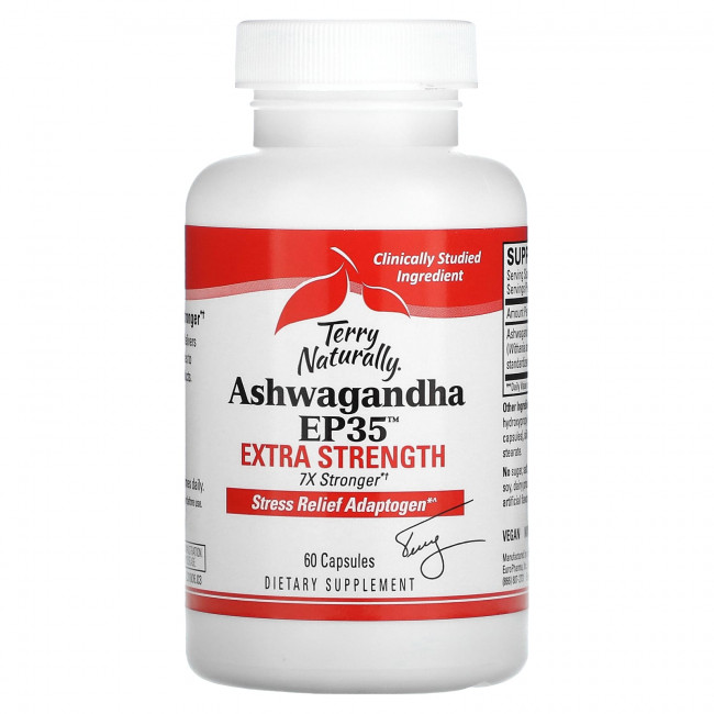Terry Naturally, Ashwagandha EP35 Extra Strength, 60 капсул