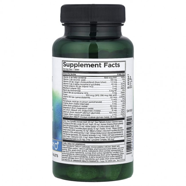 Swanson, Men's Multi + Prostate Support, 90 таблеток