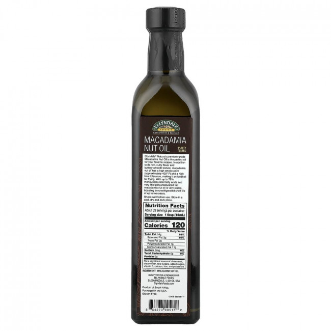 NOW Foods, Ellyndale® Naturals, масло макадамии, 500 мл (16,9 жидких унций)